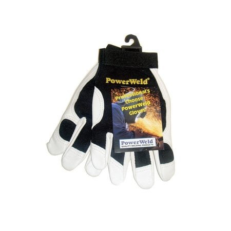 POWERWELD Machanics Gloves with Goatskin Palm, Large PW2670L